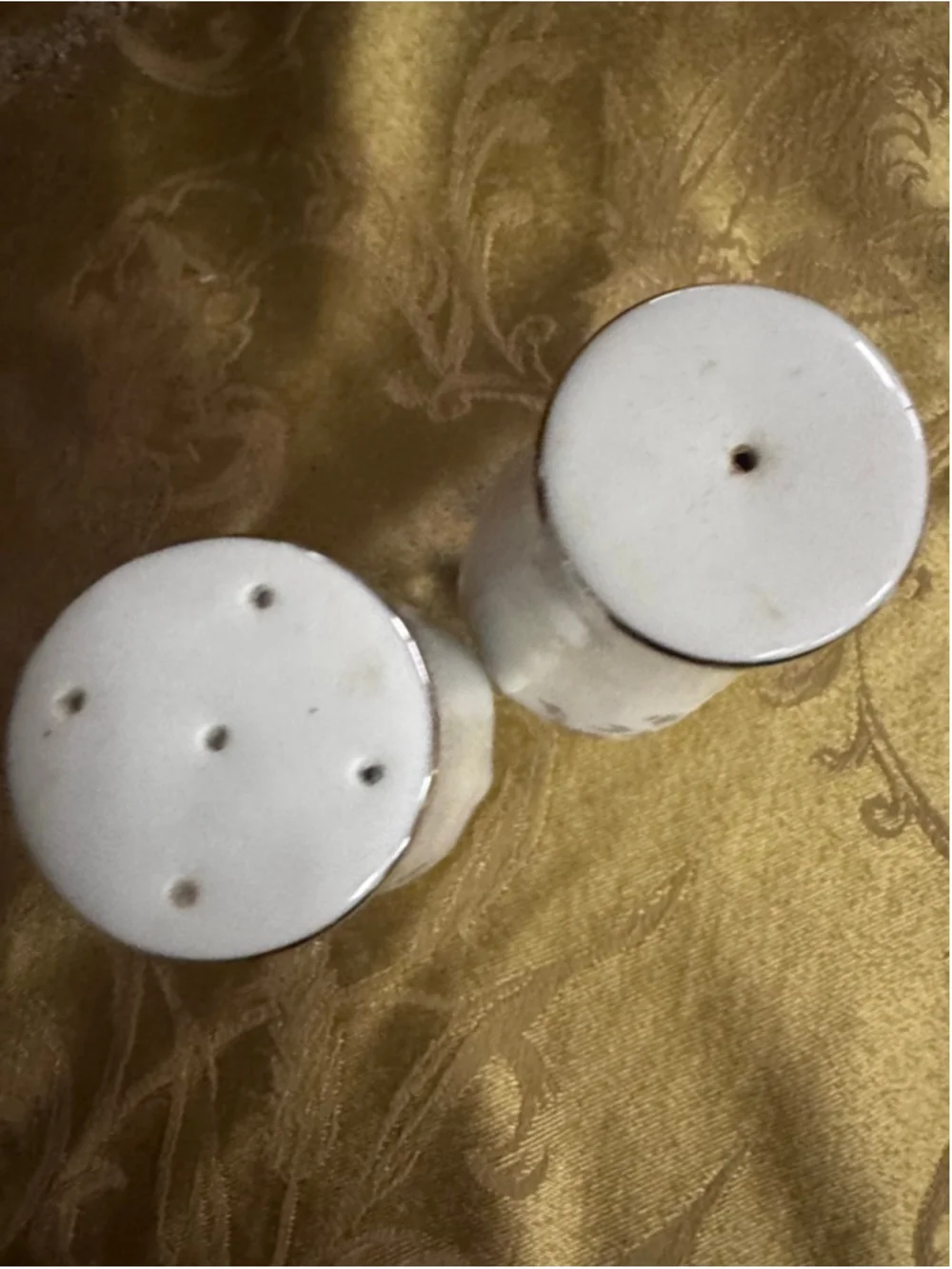 Vintage Dining White Blue Floral Salt and Pepper Shakers One Size